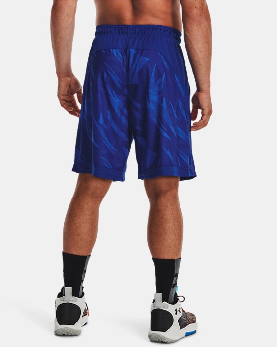 Men's UA Baseline 10'' Printed Shorts, Blue, pdpMainDesktop image number 1